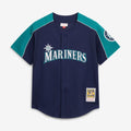 Ichiro Suzuki Seattle Mariners Mitchell & Ness 2006 Cooperstown Mesh Batting Practice Button-Up Jersey - Navy | MLB Fan Gear