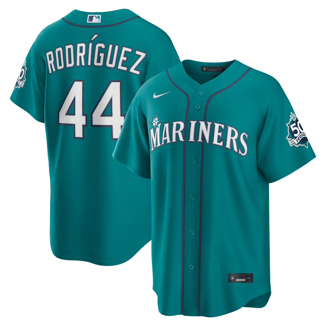 Julio Rodríguez Seattle Mariners Nike Alternate Stadium 50th Season Patch Jersey - Teal | MLB Fan Gear