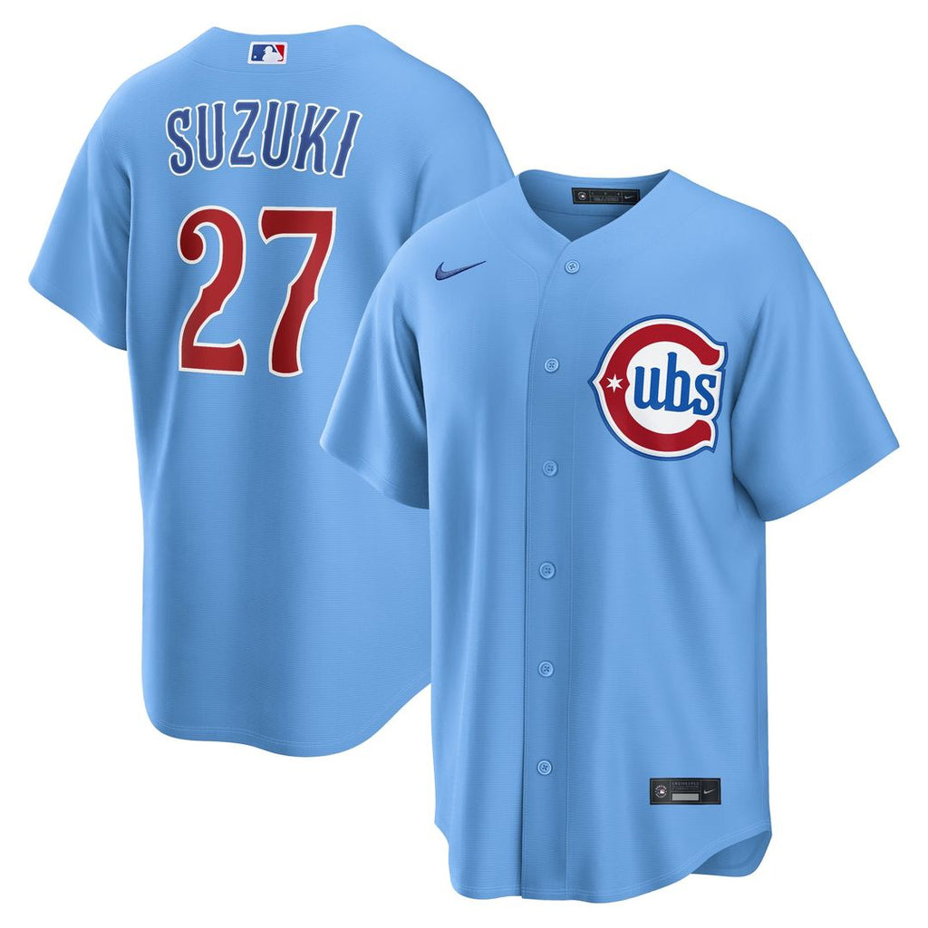 Seiya Suzuki Chicago Cubs Nike Alternate Replica Jersey - Light Blue | MLB Fan Gear