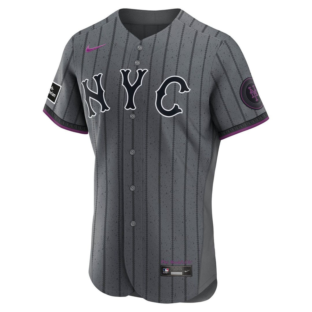 Francisco Lindor New York Mets Nike City Connect Authentic Sponsor Patch Jersey - Gray | MLB Fan Gear