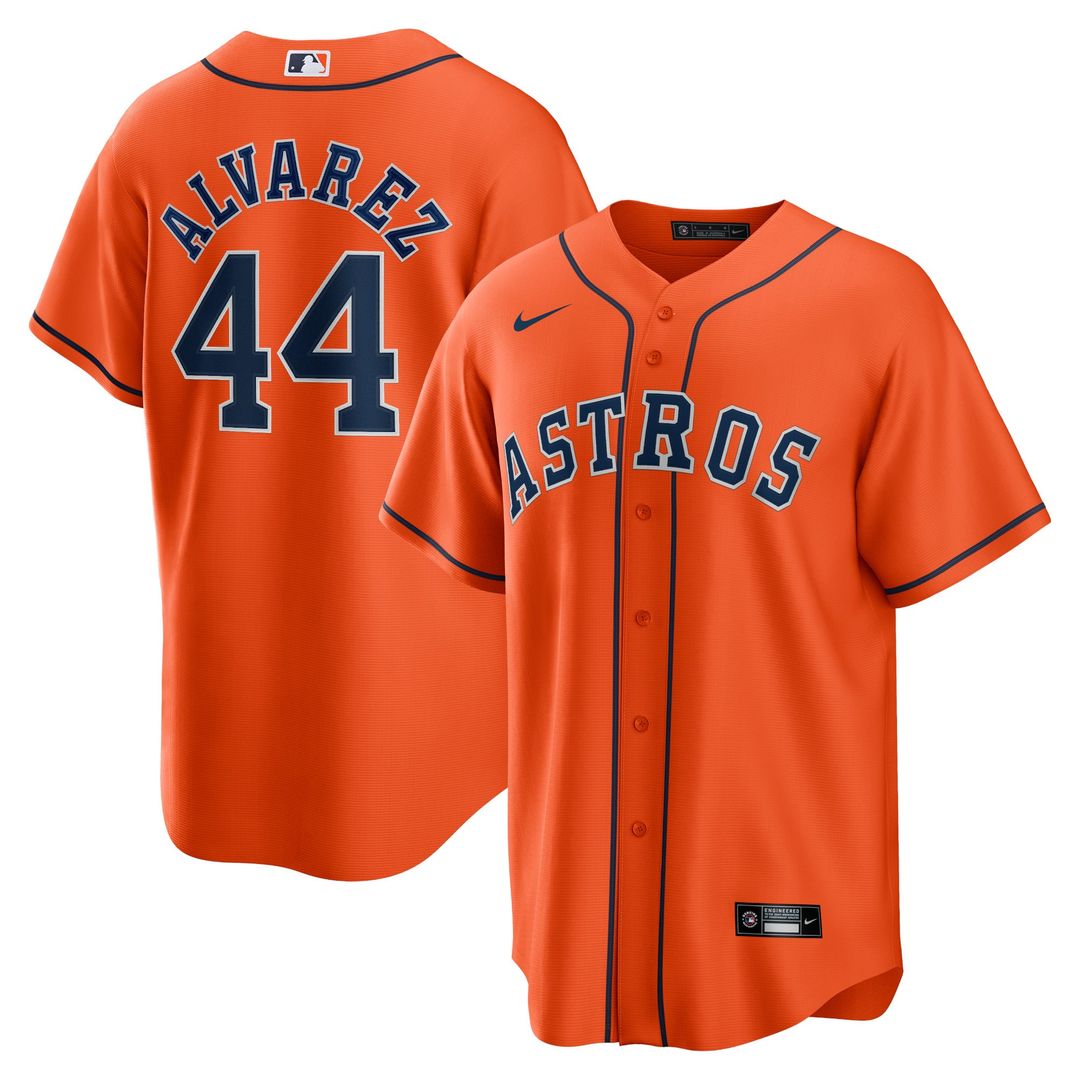 Yordan Álvarez Houston Astros Nike Alternate Replica Player Jersey - Orange | MLB Fan Gear