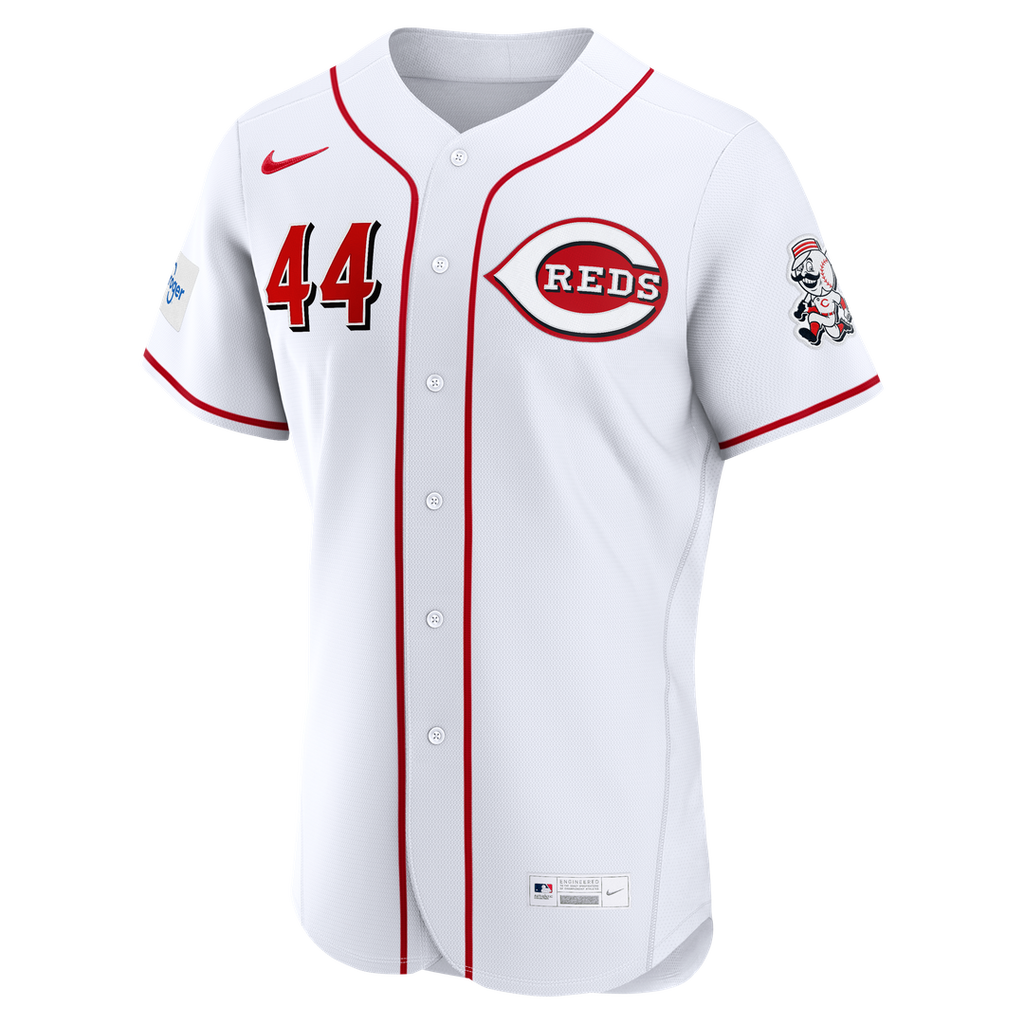 Elly De La Cruz Cincinnati Reds Nike Home Authentic Sponsor Patch Jersey - White | MLB Fan Gear