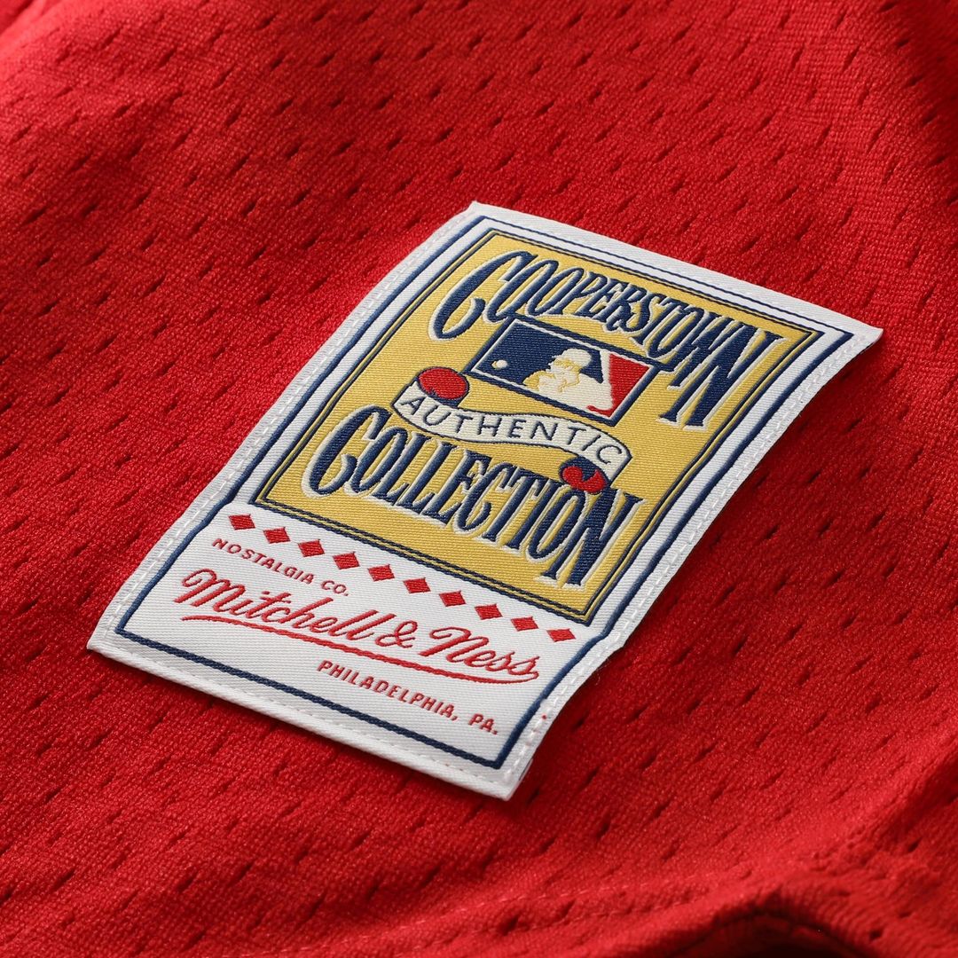 Deion Sanders Cincinnati Reds Mitchell & Ness Cooperstown Mesh Batting Practice Button-Up Jersey - Red | MLB Fan Gear