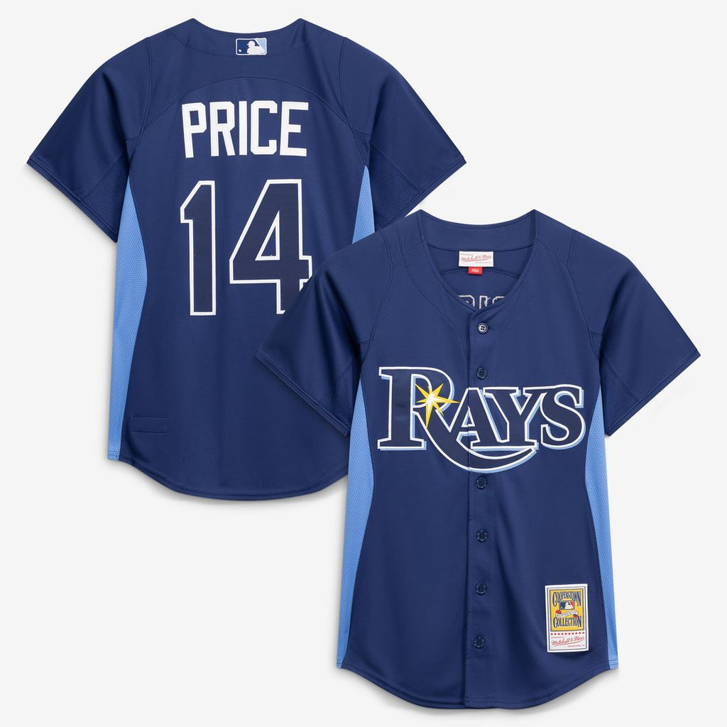 David Price Tampa Bay Rays Mitchell & Ness Authentic Batting Practice Jersey - Blue | MLB Fan Gear