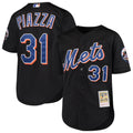 Mike Piazza New York Mets Mitchell & Ness Youth Cooperstown Collection Mesh Batting Practice Jersey - Black | MLB Fan Gear