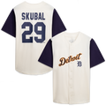 Detroit Tigers Profile Big & Tall Two-Color Fashion Jersey - Cream/ Navy | MLB Fan Gear
