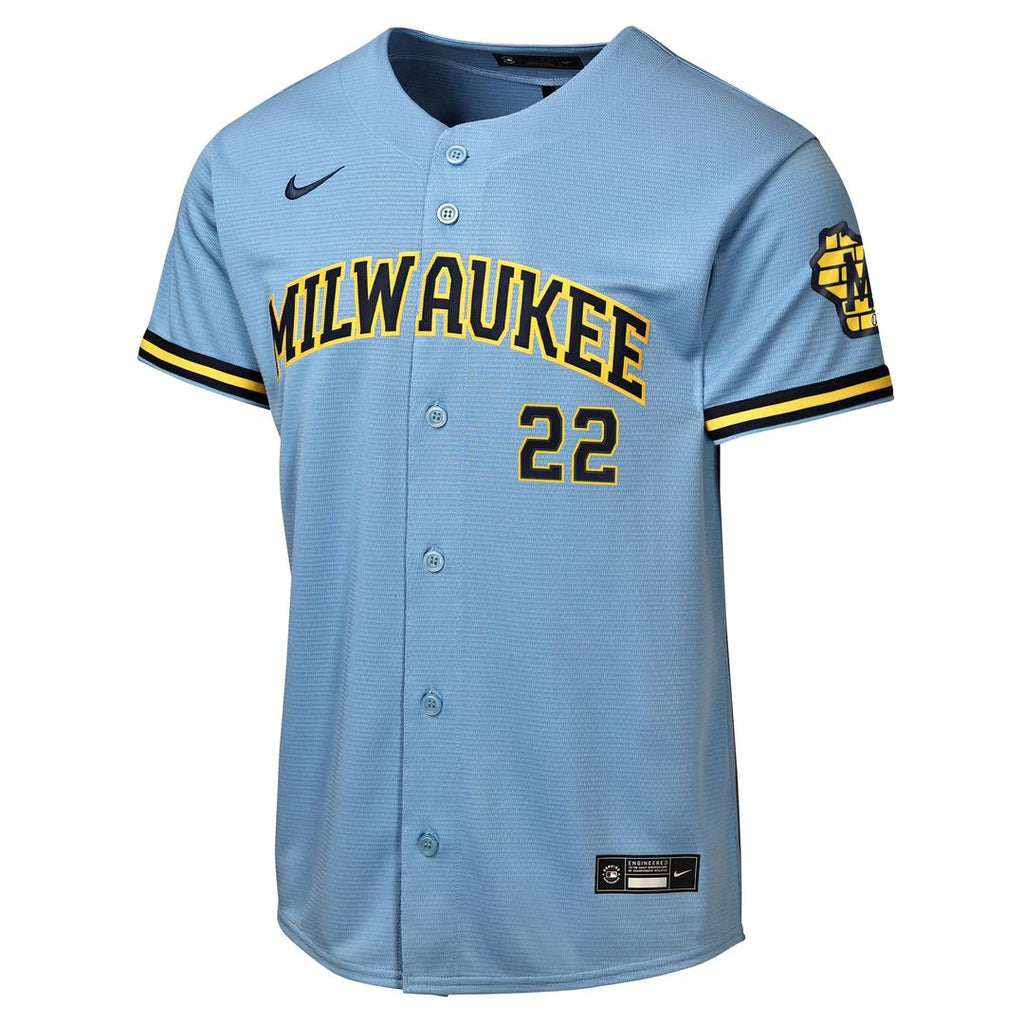 Christian Yelich Milwaukee Brewers Nike Youth Home Stadium Jersey - Cream | MLB Fan Gear