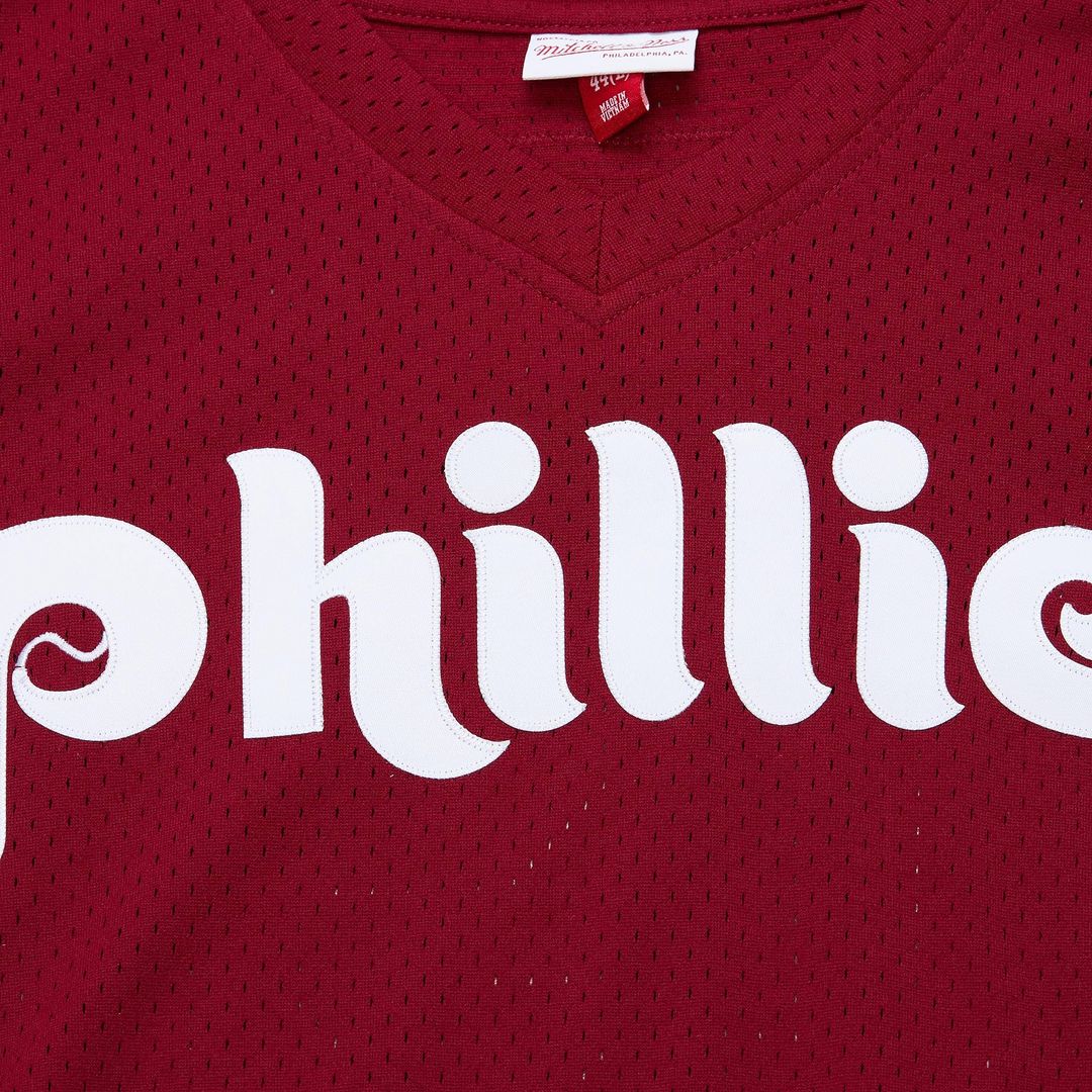 John Kruk Philadelphia Phillies Mitchell & Ness Big & Tall Cooperstown Collection Mesh Batting Practice Jersey - Burgundy | MLB Fan Gear