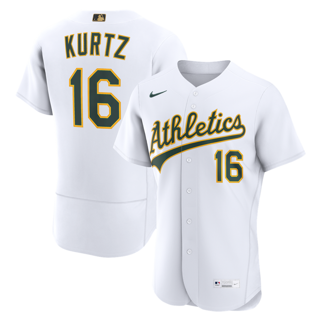 Nick Kurtz Athletics Nike MLB Awards Authentic Jersey - White | Fan Gear