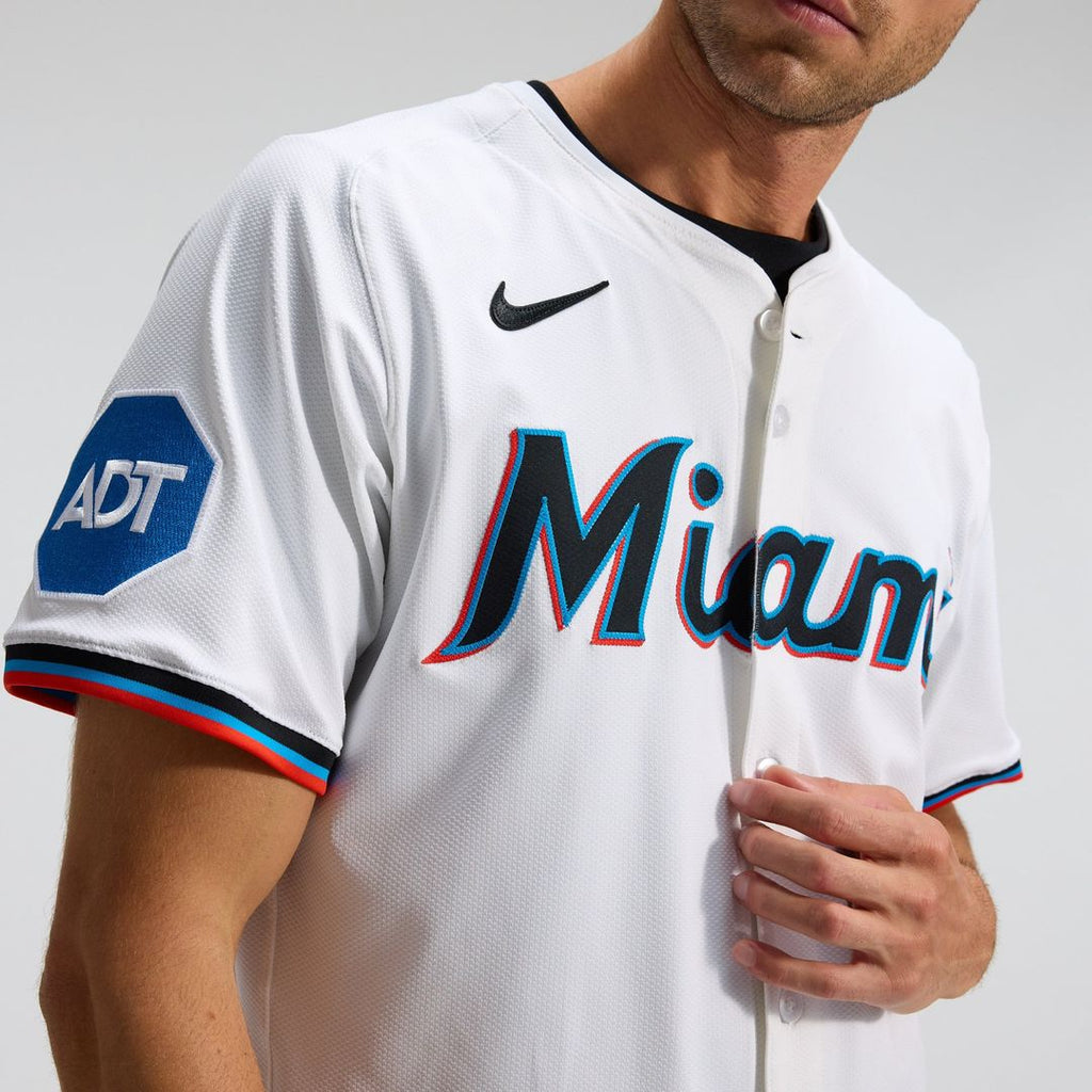 Miami Marlins Nike Home Elite Jersey - White | MLB Fan Gear