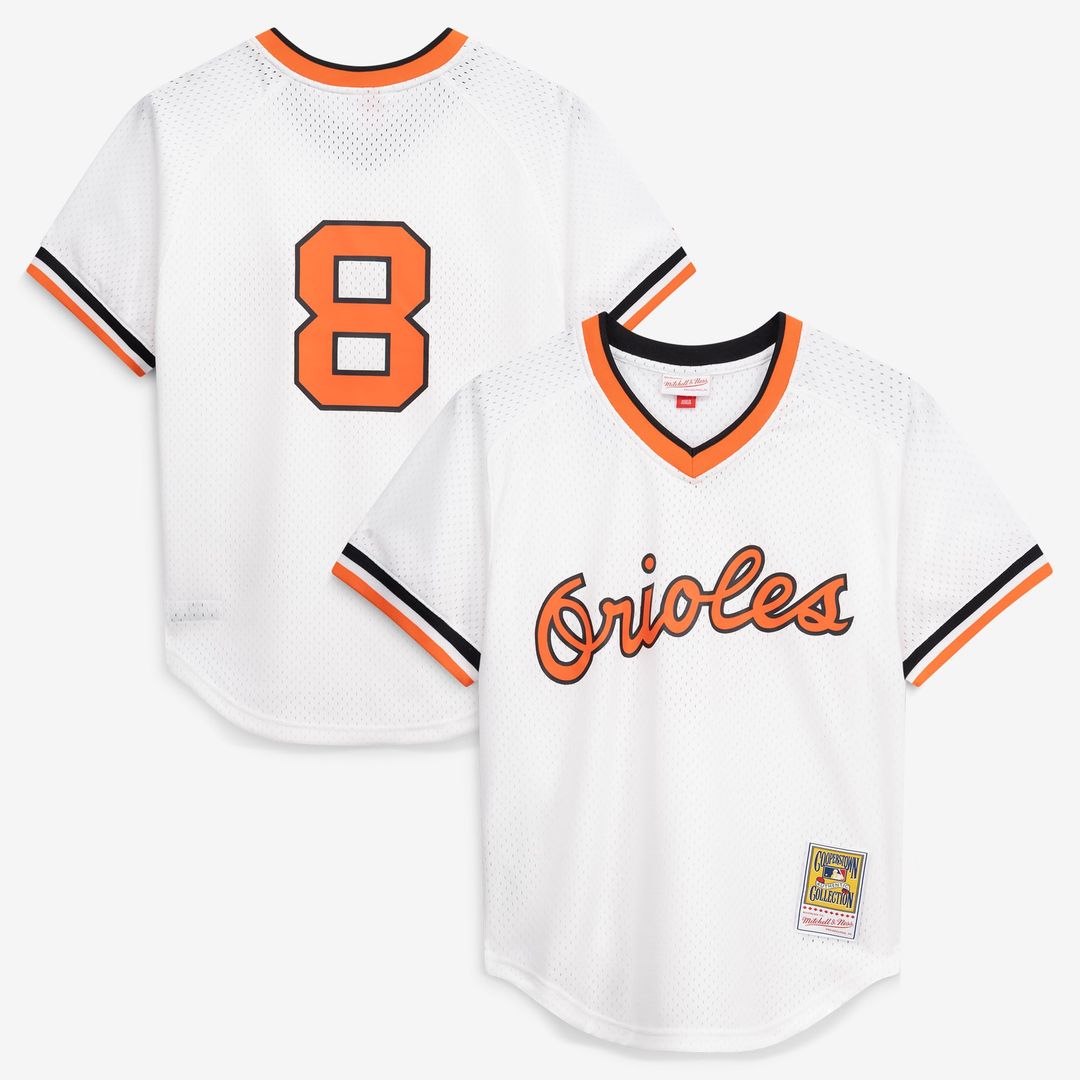 Cal Ripken Jr. Baltimore Orioles Mitchell & Ness Authentic Batting Practice Jersey - Orange | MLB Fan Gear