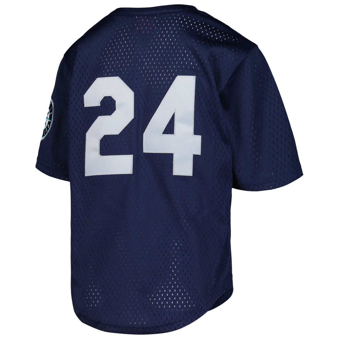 Ken Griffey Jr. Seattle Mariners Mitchell & Ness Youth Cooperstown Collection Mesh Batting Practice Jersey - Navy | MLB Fan Gear