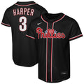 Bryce Harper Philadelphia Phillies Nike Youth Fashion Replica Player Jersey - Black | MLB Fan Gear