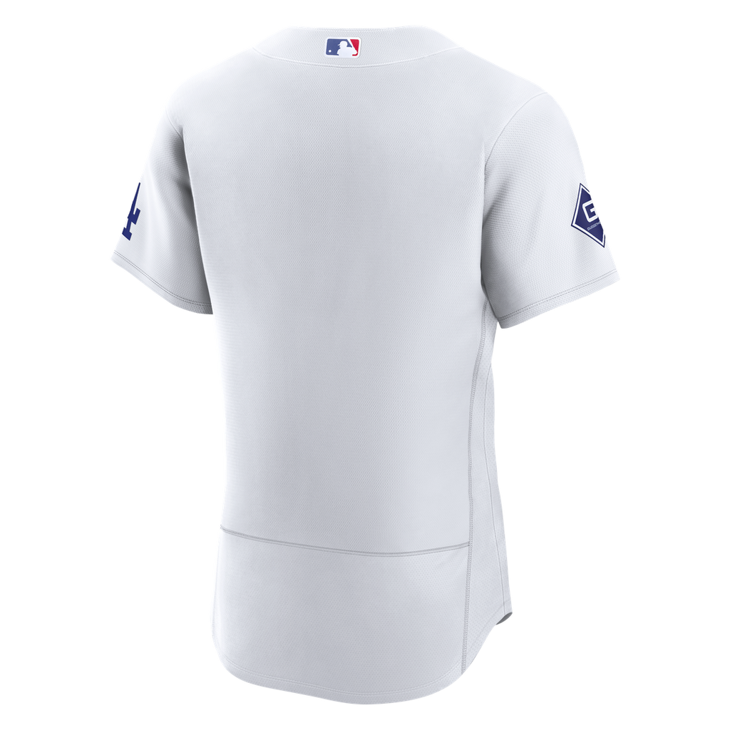 Los Angeles Dodgers Nike Home Sponsor Patch Authentic Jersey - White | MLB Fan Gear