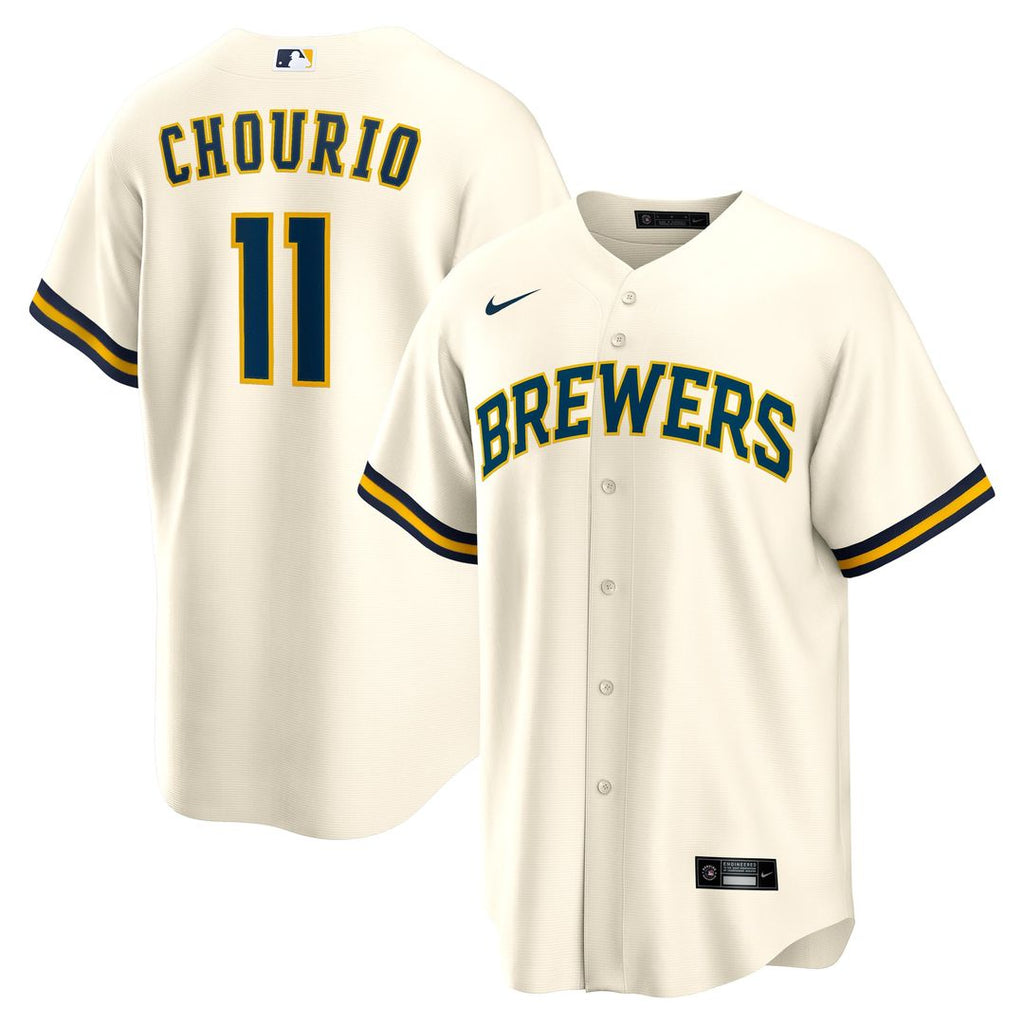Jackson Chourio Milwaukee Brewers Nike Home Replica Jersey - Cream | MLB Fan Gear