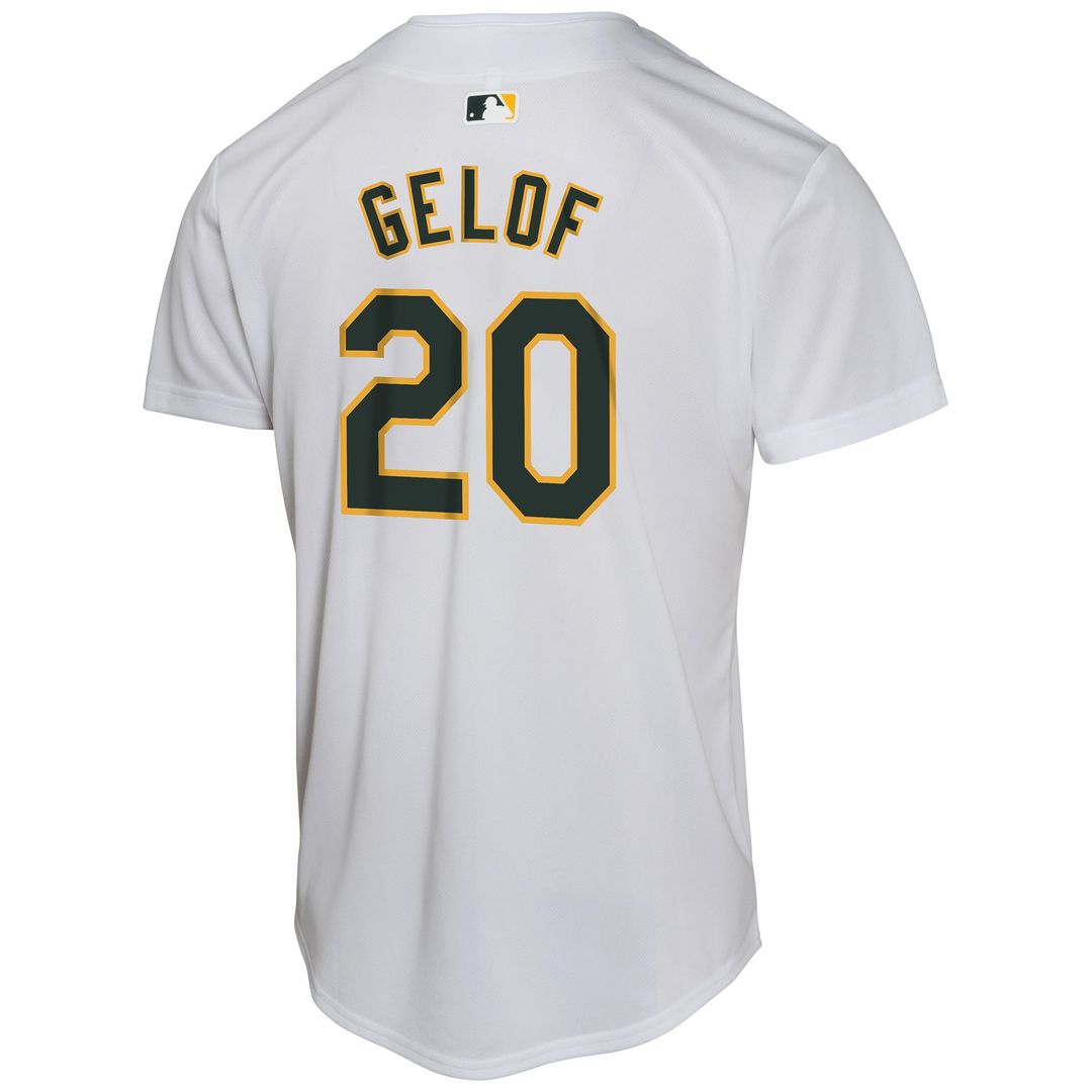 Zack Gelof Athletics Nike Youth Home Game Player Jersey - Gray | MLB Fan Gear