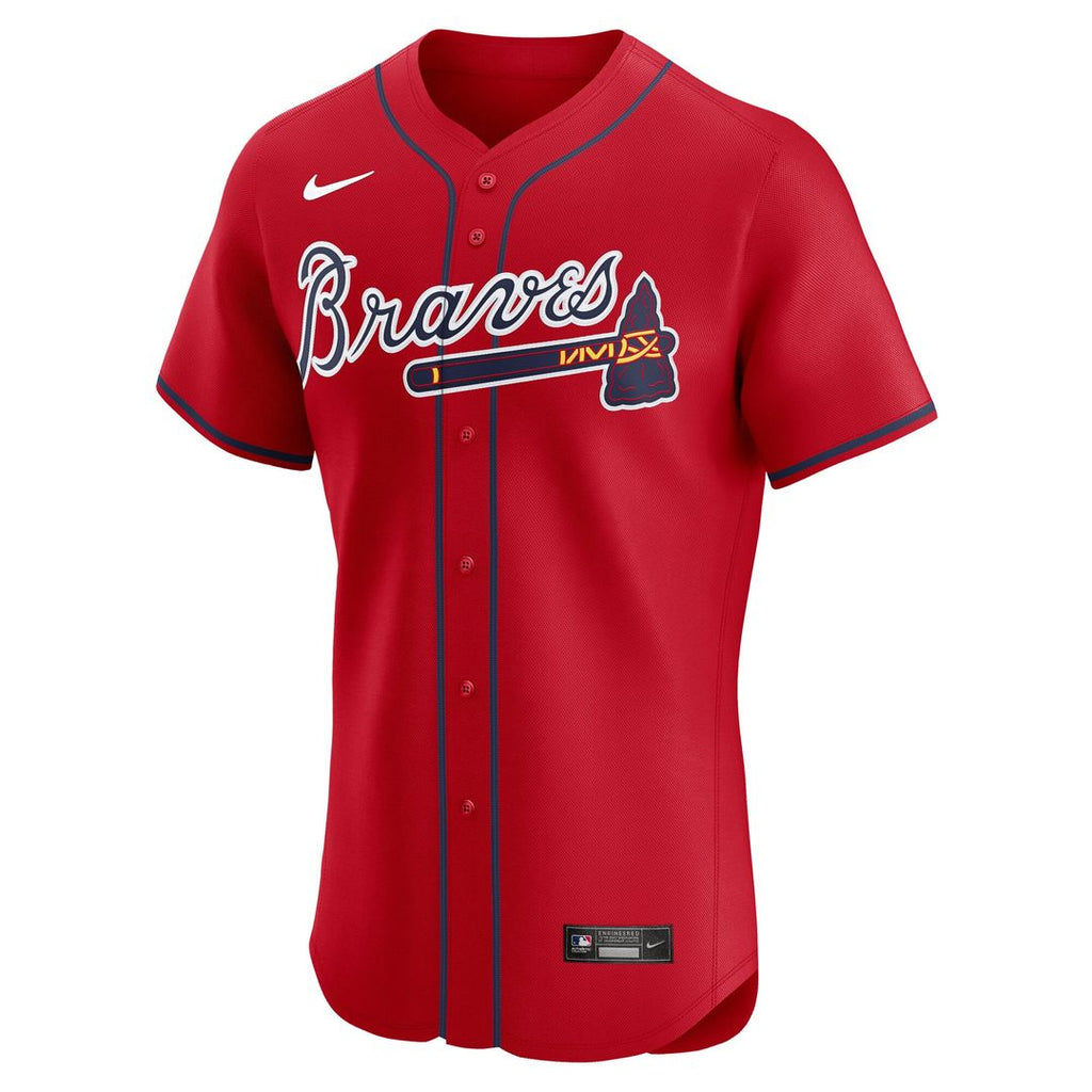 Ronald Acuña Jr. Atlanta Braves Nike Alternate 2 Elite Jersey - Red | MLB Fan Gear