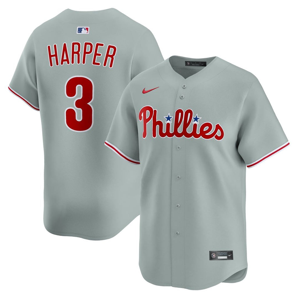 Bryce Harper Philadelphia Phillies Nike Road Limited Player Jersey - Gray | MLB Fan Gear