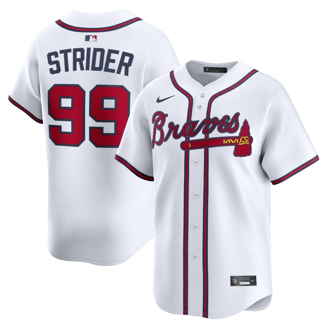Spencer Strider Atlanta Braves Nike Home Limited Player Jersey - White | MLB Fan Gear