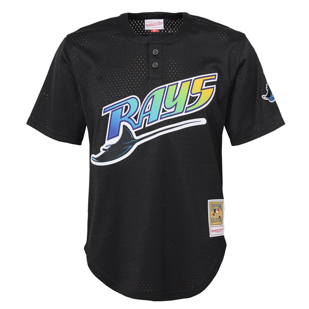 Wade Boggs Tampa Bay Rays Mitchell & Ness Youth Cooperstown Collection Mesh Batting Practice Jersey - Black | MLB Fan Gear