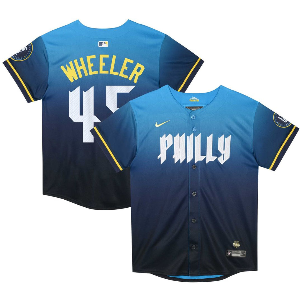 Zack Wheeler Philadelphia Phillies Nike Preschool 2024 City Connect Limited Player Jersey - Blue | MLB Fan Gear