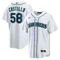 Luis Castillo Seattle Mariners Nike Home Replica Jersey - White | MLB Fan Gear