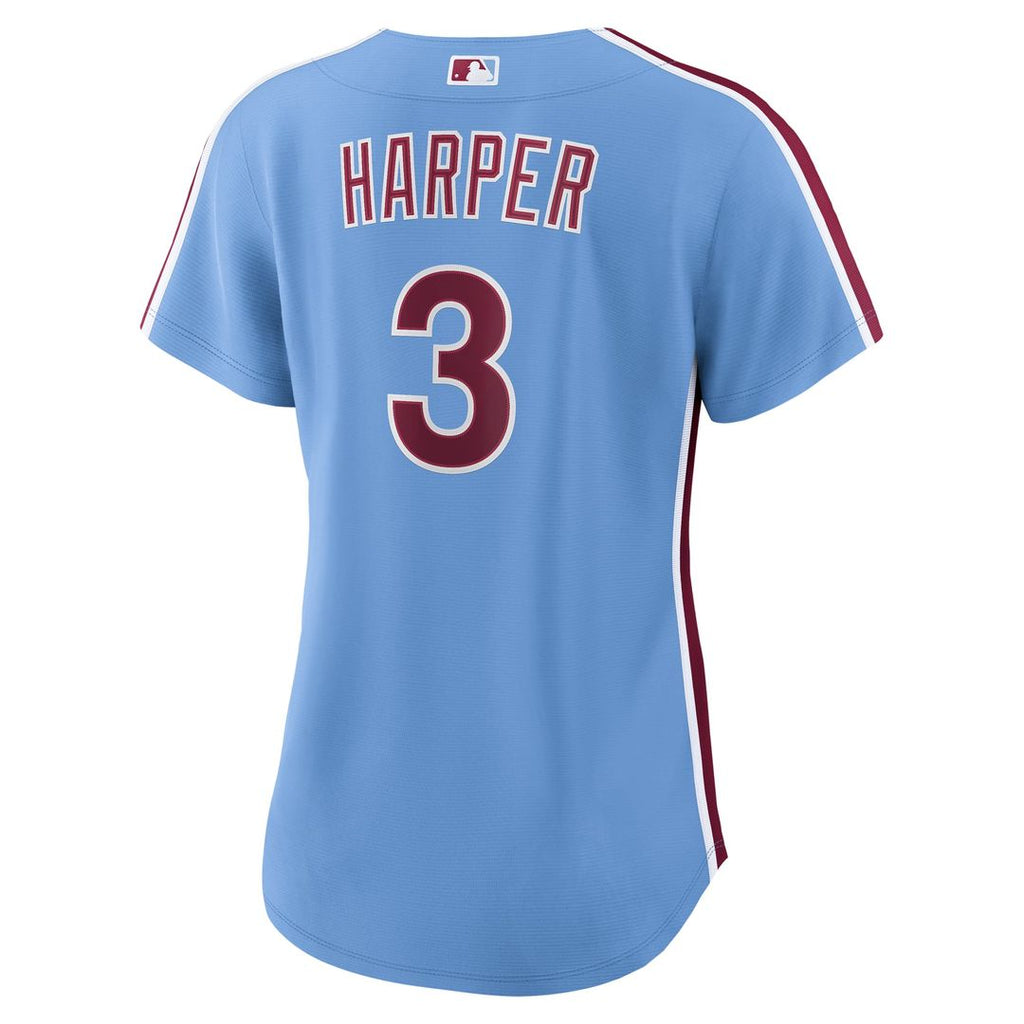 Bryce Harper Philadelphia Phillies Nike Women's Alternate Replica Jersey - Light Blue | MLB Fan Gear
