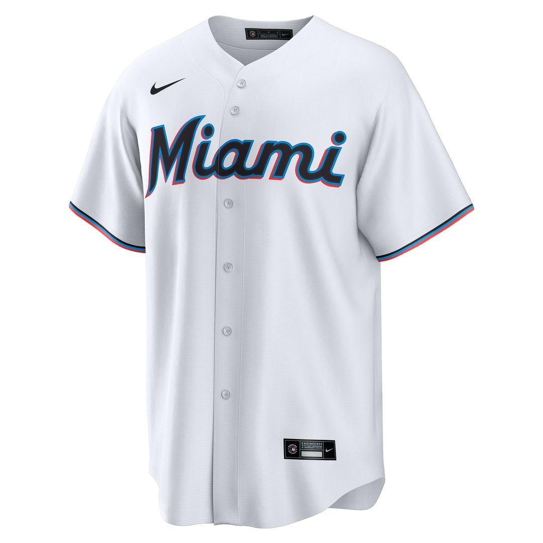 Liam Hicks Miami Marlins Nike Home Replica Jersey - White | MLB Fan Gear