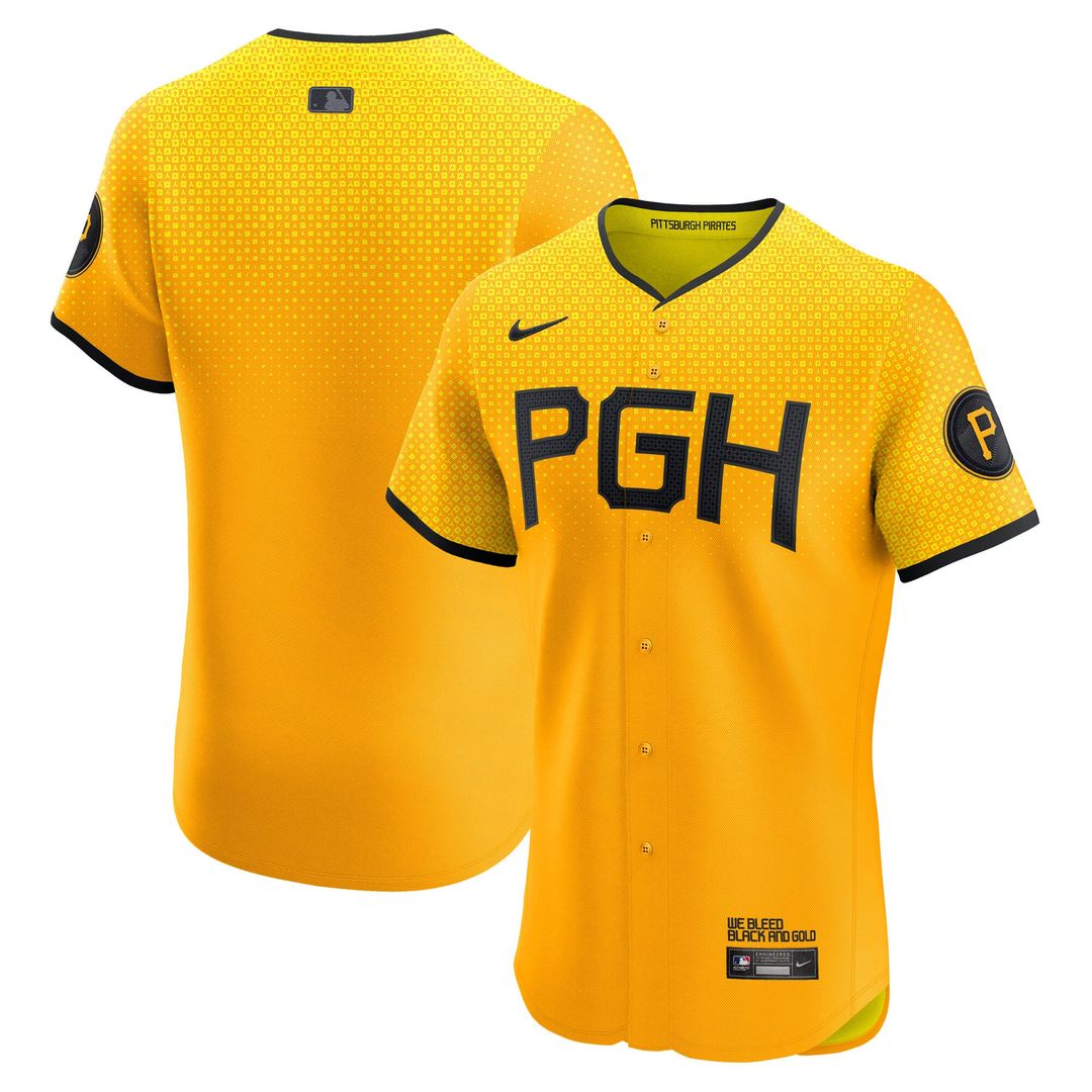 Pittsburgh Pirates Nike City Connect Elite Jersey - Gold | MLB Fan Gear