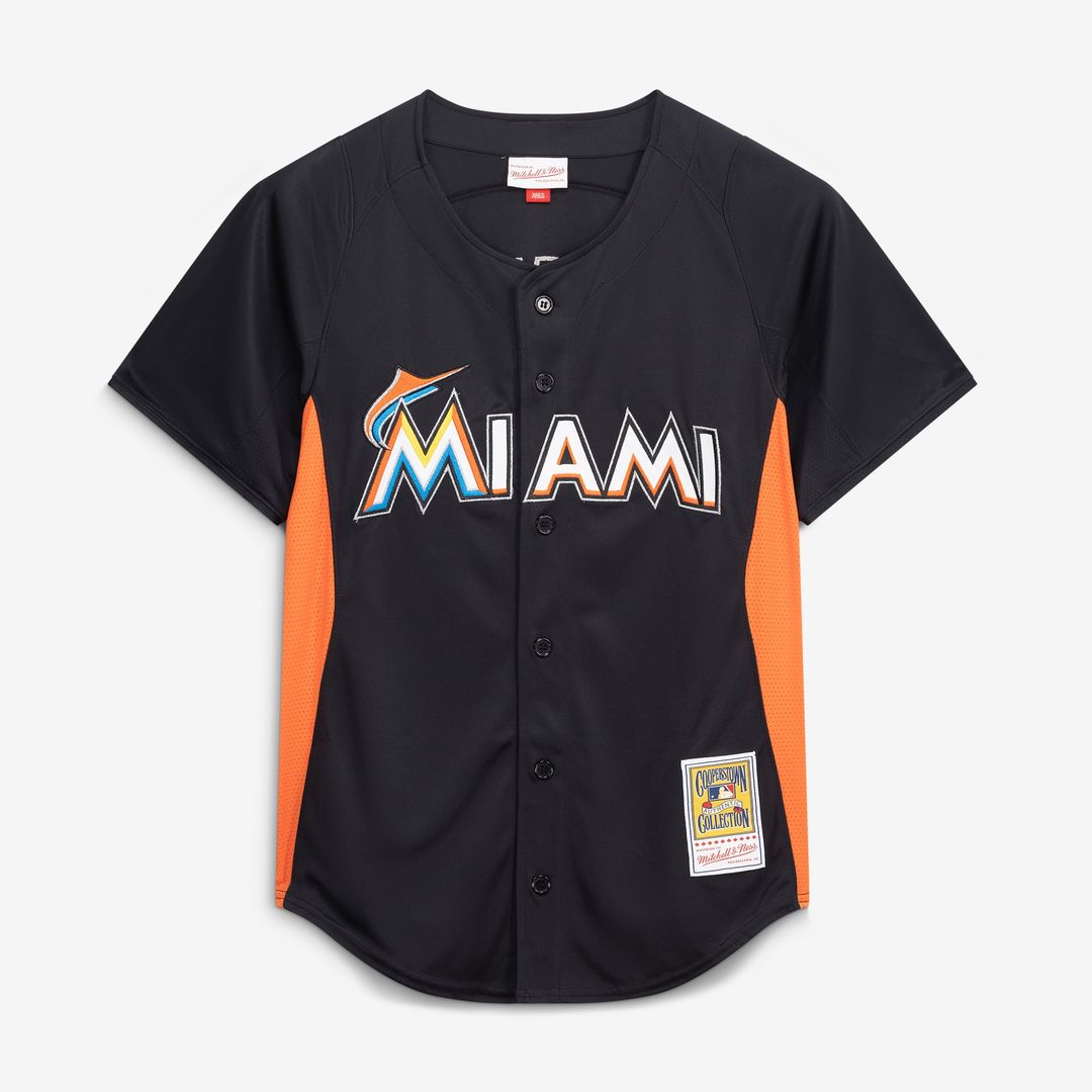 Jose Fernandez Miami Marlins Mitchell & Ness Authentic Batting Practice Jersey - Black | MLB Fan Gear