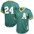 Rickey Henderson Athletics Mitchell & Ness Cooperstown Collection Big & Tall Mesh Batting Practice Jersey - Green | MLB Fan Gear