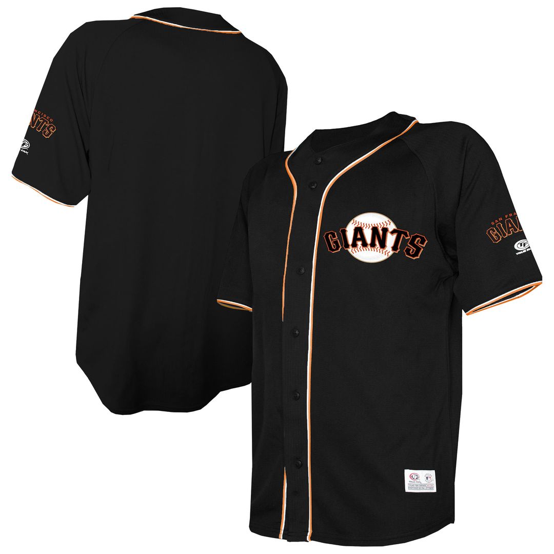 San Francisco Giants Stitches Team Color Full-Button Fashion Jersey - Black | MLB Fan Gear