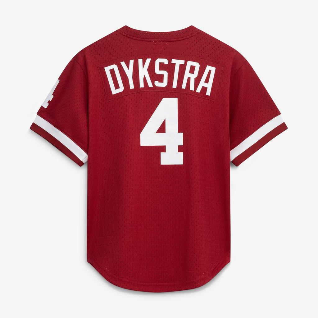Lenny Dykstra Philadelphia Phillies Mitchell & Ness Authentic Batting Practice Jersey - Scarlet | MLB Fan Gear