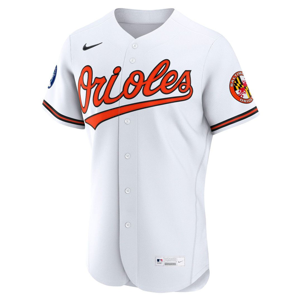 Baltimore Orioles Nike Home Sponsor Patch Authentic Jersey - White | MLB Fan Gear