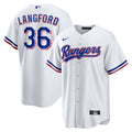 Wyatt Langford Texas Rangers Nike Home Replica Jersey - White | MLB Fan Gear