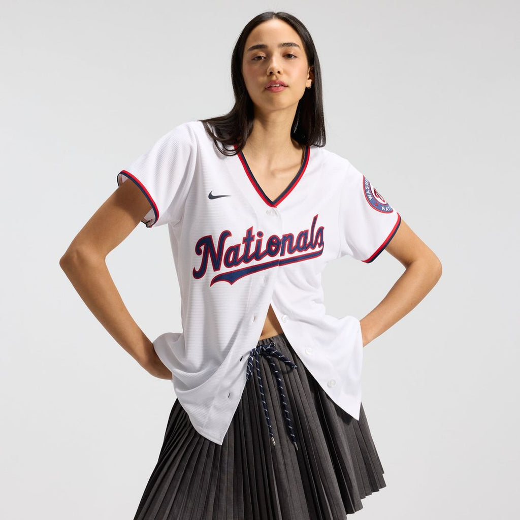 CJ Abrams Washington Nationals Nike Women's Home Replica Player Jersey - White | MLB Fan Gear