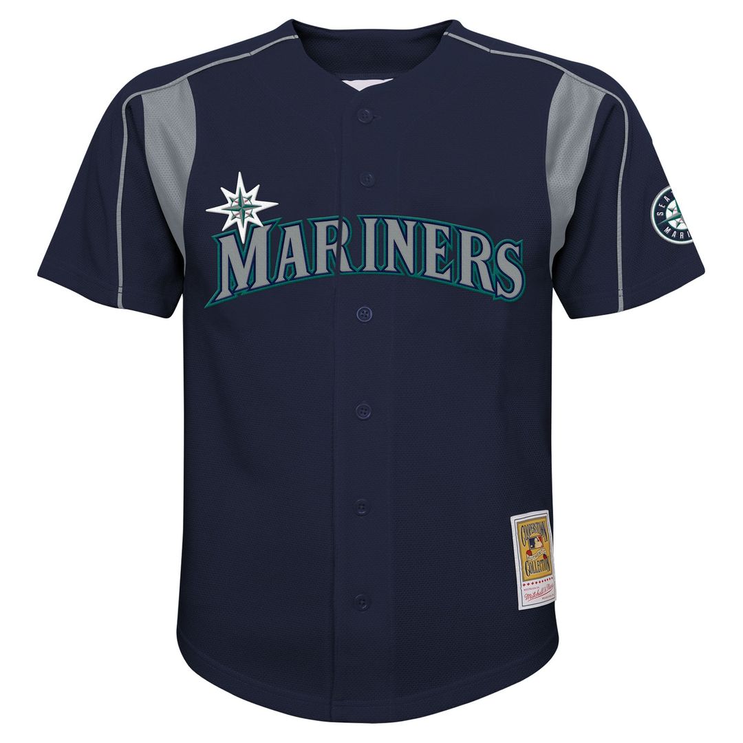 Felix Hernandez Seattle Mariners Mitchell & Ness Youth Mesh Batting Practice Jersey - Navy | MLB Fan Gear