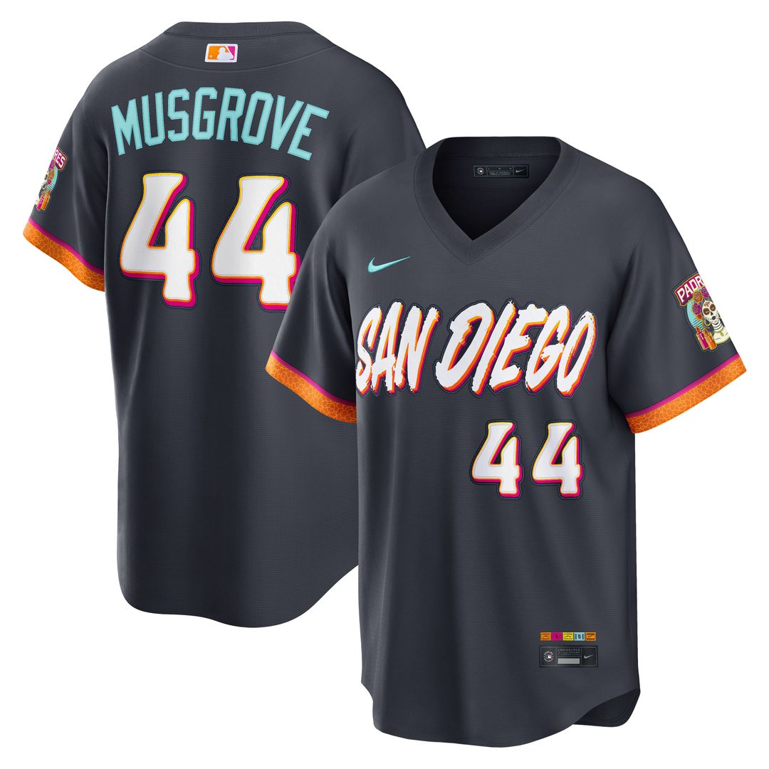 Joe Musgrove San Diego Padres Nike 2026 City Connect Stadium Jersey - Obsidian | MLB Fan Gear