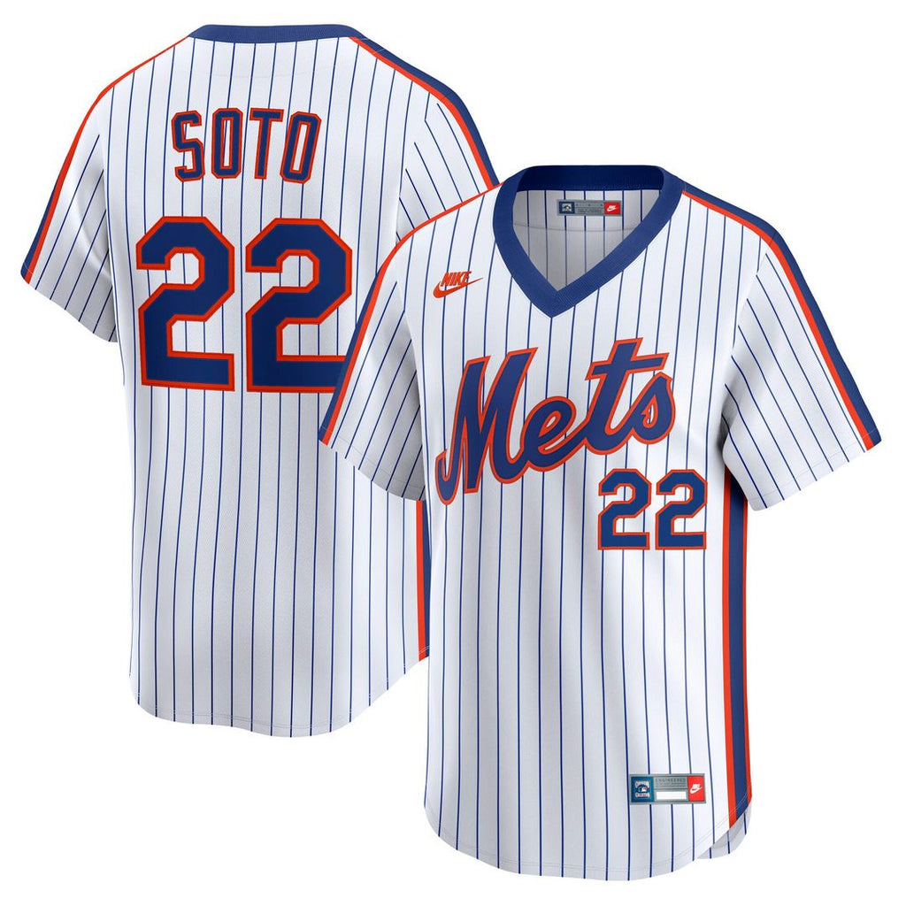 Juan Soto New York Mets Nike Cooperstown Collection Limited 40th Anniversary Jersey - White | MLB Fan Gear