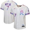 Bobby Witt Jr. Kansas City Royals Nike Youth 2026 City Connect Stadium Jersey - White | MLB Fan Gear