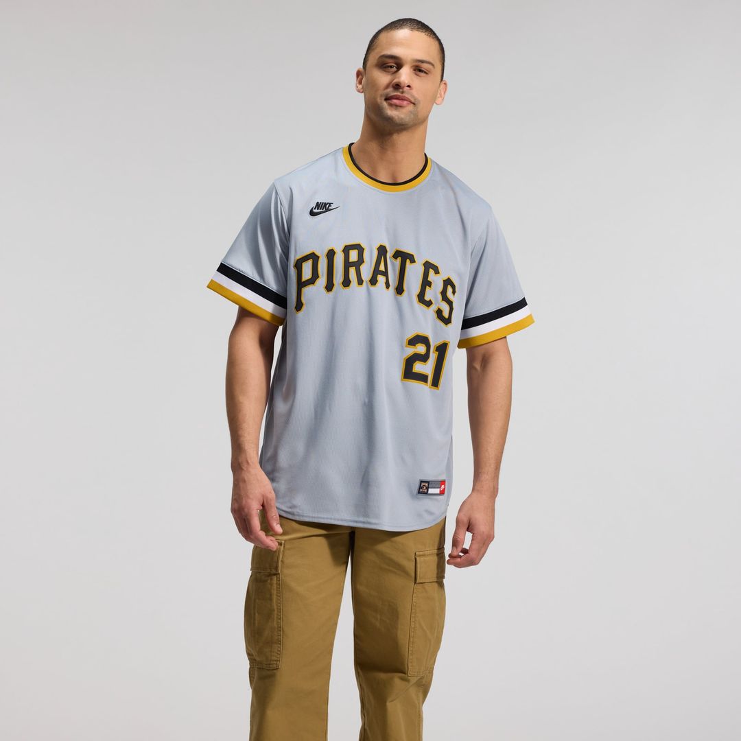 Roberto Clemente Pittsburgh Pirates Nike Throwback Cooperstown Collection Limited Jersey - Gray | MLB Fan Gear
