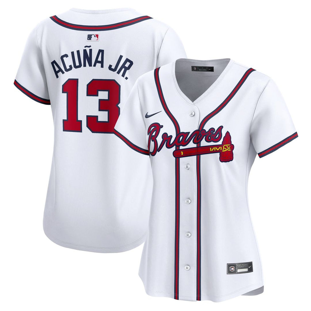 Ronald Acuna Atlanta Braves Nike Women's Home Limited Player Jersey - White | MLB Fan Gear