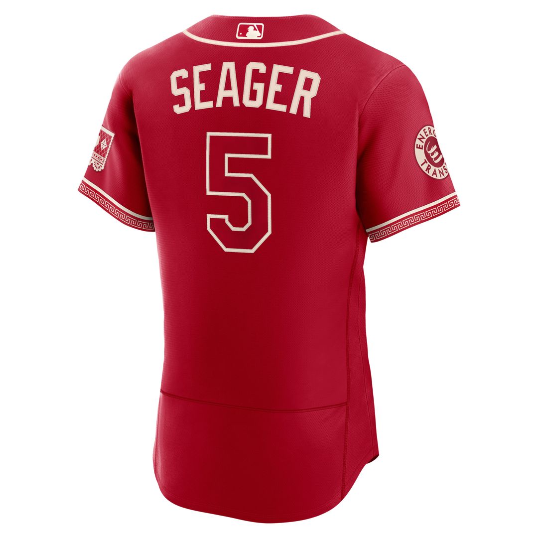 Corey Seager Texas Rangers Nike 2026 City Connect Authentic Sponsor Patch Jersey - Red | MLB Fan Gear