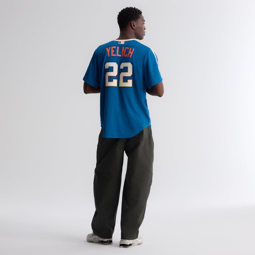 Christian Yelich Milwaukee Brewers Nike 2026 City Connect Stadium Jersey - Mineral Blue | MLB Fan Gear