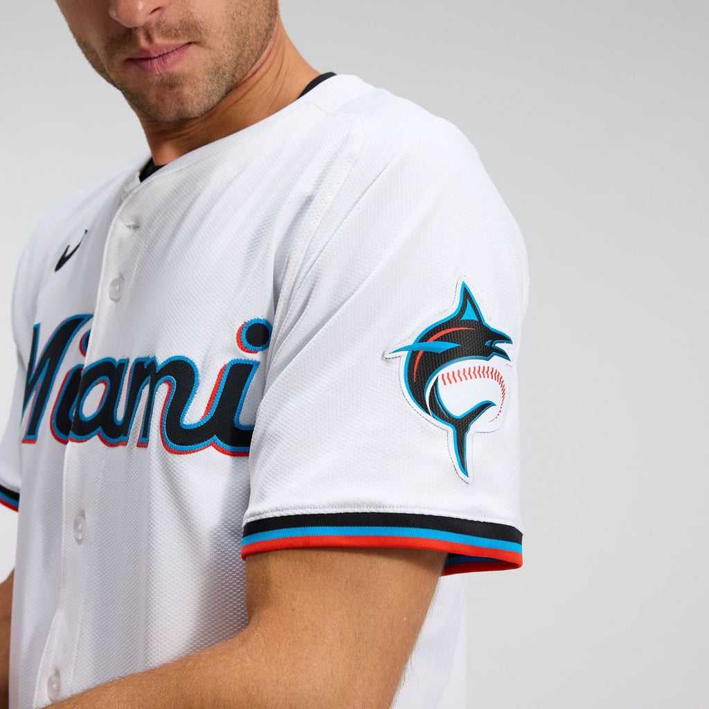 Miami Marlins Nike Home Elite Jersey - White | MLB Fan Gear