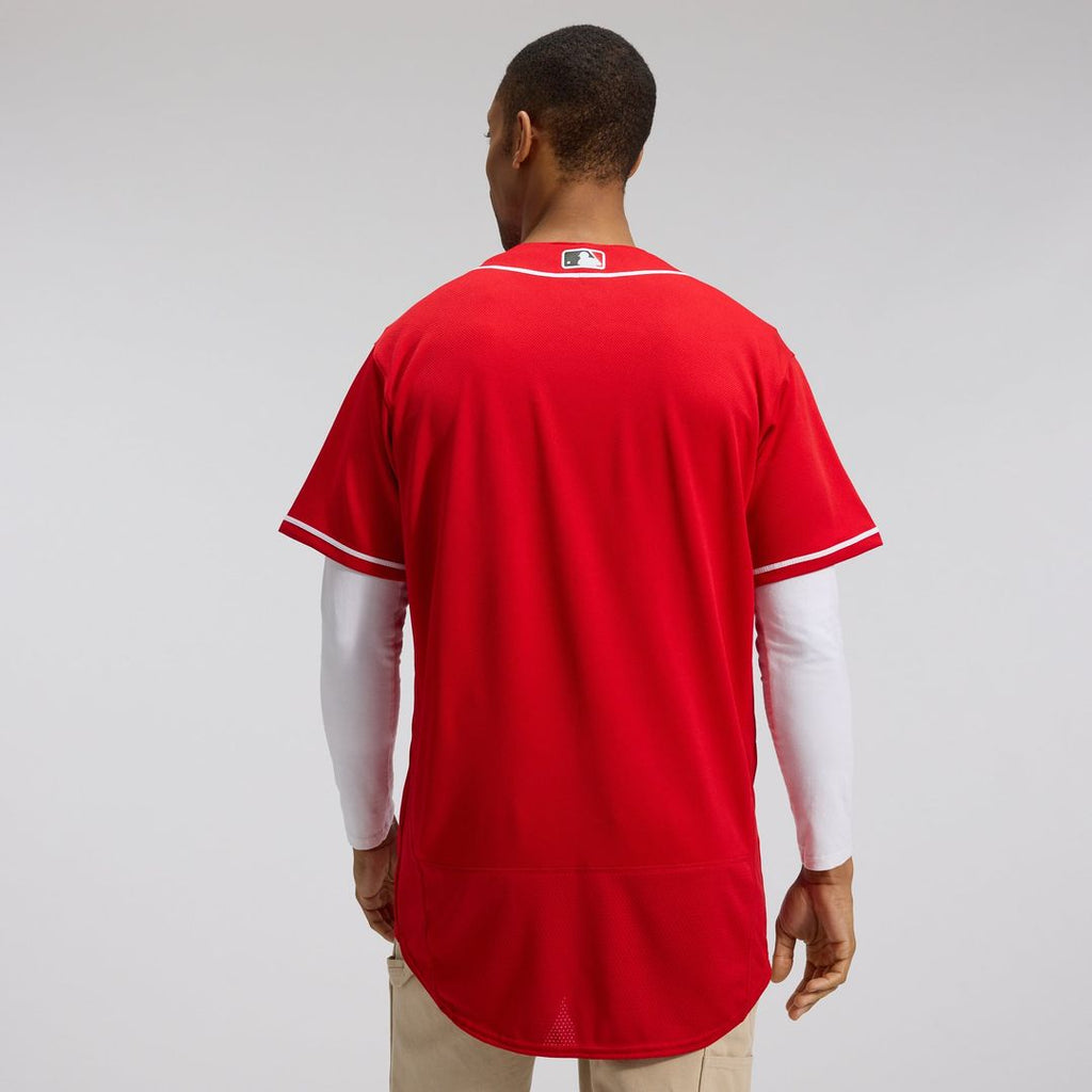 Cincinnati Reds Nike Alternate Authentic Team Logo Jersey - Scarlet | MLB Fan Gear