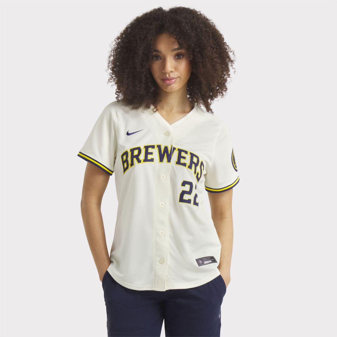 Christian Yelich Milwaukee Brewers Nike Women's Home Limited Player Jersey - Cream | MLB Fan Gear