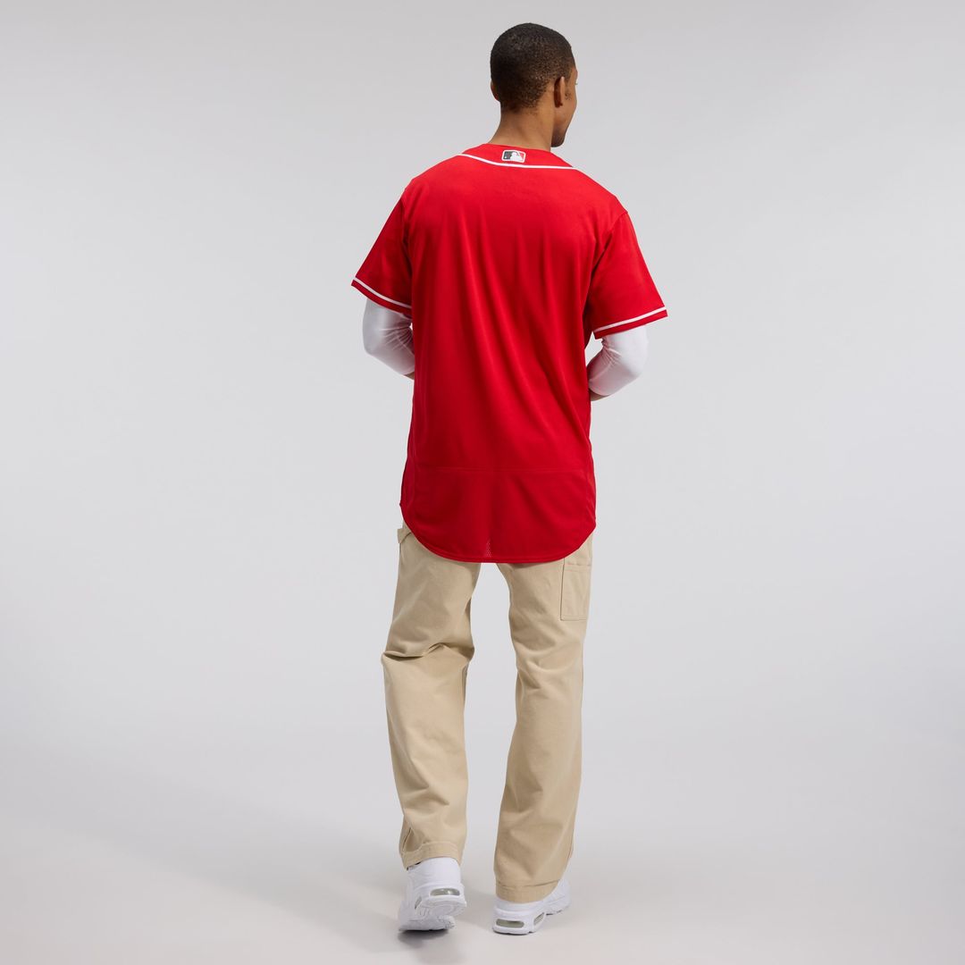 Cincinnati Reds Nike Alternate Authentic Team Logo Jersey - Scarlet | MLB Fan Gear
