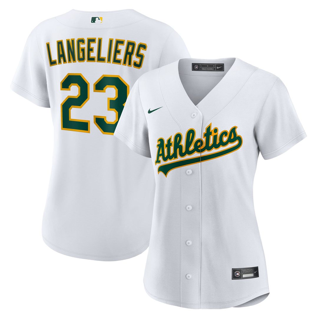 Shea Langeliers Athletics Nike Women's Home Replica Jersey - White | MLB Fan Gear