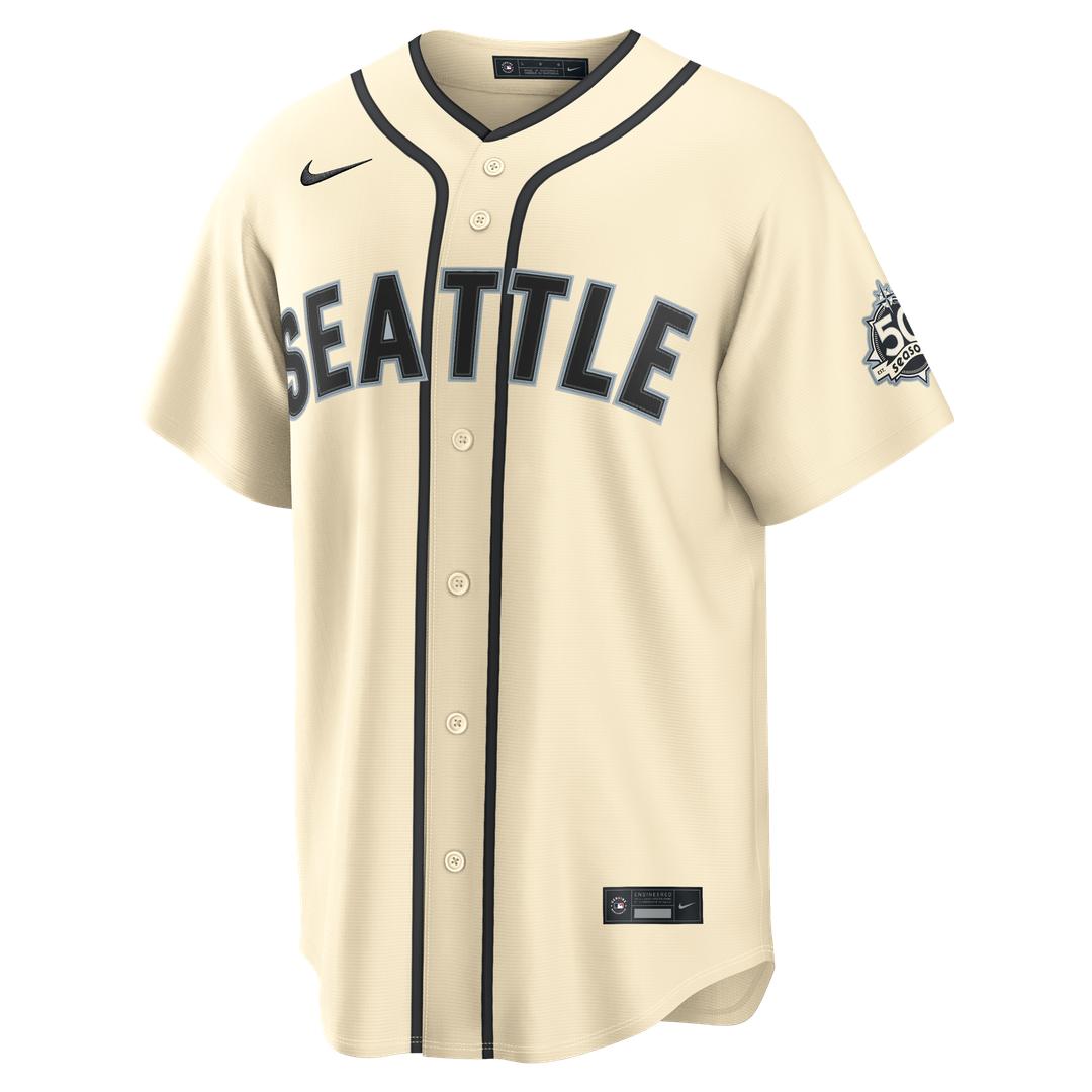 Cal Raleigh Seattle Mariners Nike Alternate 50th Season Patch Stadium Jersey - Teal | MLB Fan Gear